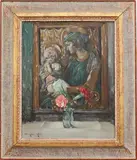 Vierge à l'Enfant by Arthur Meltzer, Oil on canvas, sold Sep 2021