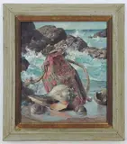 Lobster Marker by Arthur Meltzer, Oil on canvas, sold Sep 2021
