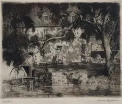Holcomb's Mill by Daniel Garber, Etching, sold Sep 2021