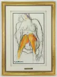 Orange Stockings by Humbert Howard, Charcoal, sold Sep 2021