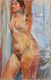 Standing Proud by Anthony Eyton, Pastel, sold Sep 2021