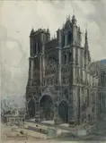 Cathedrale D'Amiens by Frank Myers Boggs, Watercolor, sold Sep 2021
