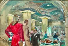 Untitled by James Montgomery Flagg, Watercolor and Goauche, sold Sep 2021