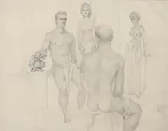 Untitled by John Brock Lear, Jr., Graphite on paper, sold Sep 2021