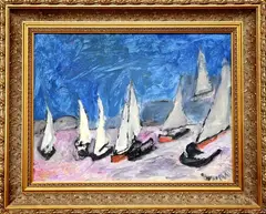 Untitled by Justin McCarthy, Oil on board, sold Sep 2021