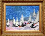 Untitled by Justin McCarthy, Oil on board, sold Sep 2021