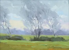 Untitled by Jared Clackner, Oil on board, sold Sep 2021