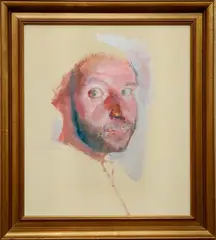 Self Portrait by Jerome Witkin, Oil on board, sold Sep 2021