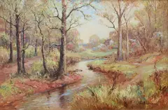 Spring, Perkiomen Valley by George Newman, Oil on canvas, sold Sep 2021