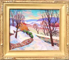 Green and Gold by Fern Isabel Kuns Coppedge, Oil on canvas, sold Mar 2022