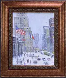New York Lybrary (sic) NYC by Christopher Willett, Oil on board, sold Mar 2022
