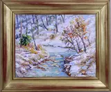 Brook along Cuttalass Road by Christopher Willett, Oil on board, sold Mar 2022