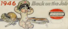Back to Work by J. C. Leyendecker, Mixed media, sold Mar 2022