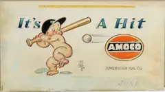 It 's A Hit by J. C. Leyendecker, Mixed media, sold Mar 2022