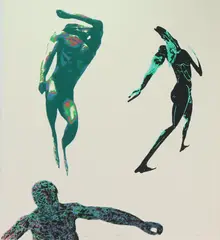 Dancing Men by Leon Golub, Lithograph, sold Mar 2022