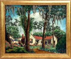 Untitled by George Waller Parker, Oil on board, sold Jun 2022