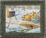 Early Morning, Carversville, Bucks County, PA by Christopher G. Willett, Oil on board, sold Jun 2022