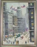 Manhattan, NY by Christopher G. Willett, Oil on canvas, sold Jun 2022