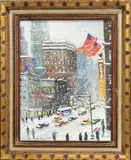 Strands Theater by Christopher Willett, Oil on board, sold Jun 2022