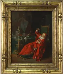 The Connoisseur by Leonard Straszynski, Oil on canvas, sold Jun 2022