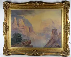 Grand Canyon of the Colorado in Arizona by Henry Lavendar Adolphus Culmer, Watercolor, sold Jun 2022