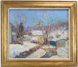 The Mill by Walter I. Mattern, Oil on canvas, sold Jun 2022