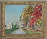 Sellersville Street by Walter Emerson Baum, Oil on canvas, sold Jun 2022