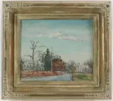 Sellersville Street by Walter Emerson Baum, Oil on board, sold Jun 2022