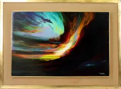 Genesis by Leonardo M. Nierman, Oil on masonite, sold Jun 2022