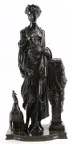 Untitled by Auguste Joseph Peiffer, Bronze sculpture of Juno with peacock, sold Jun 2022