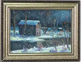 Untitled by Christopher G. Willett, Oil on board, sold Jun 2022