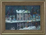 Old Paper Mill, New Hope, Bucks County, PA by Christopher G. Willett, Oil on board, sold Jun 2022