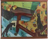 Untitled by Richard Rogers, Oil on heavy canvas (burlap), sold Jun 2022