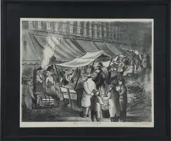 Food Market Old Style by Harry Gottlieb, Lithograph, sold Sep 2022
