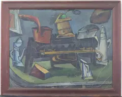 Untitled by Hananiah Harari, Oil on canvas, offered Sep 2022