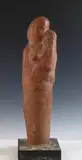 Untitled by Margot Kempe, Sculpture of a mother holding a child attached to wooden plinth, sold Oct 2022