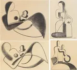 Untitled by Margot Kempe, Charcoal drawings, sold Oct 2022