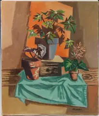 The Blue Flower Pot by Frederick Childs, Oil on canvas, sold Oct 2022