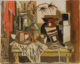 Still Life with a Caliper by Frederick Childs, Oil on canvas, sold Oct 2022