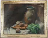 Frame by Farris Burdine Woolston in Bernard Badura, Oil on canvas, sold Dec 2022