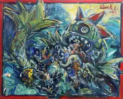 The Big Easy by Chuck Connelly, Oil on canvas, sold Dec 2022