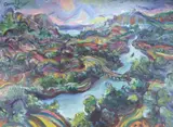 Untitled by Chuck Connelly, Oil on canvas, sold Dec 2022