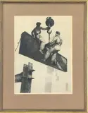Sky Riders by James  Allen, Etching on paper, sold Dec 2022