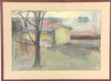 The Box Stall by Thomas Pollack Anshutz, Pastel, sold Dec 2022