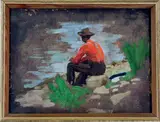 Untitled by Thomas Pollack Anshutz, Oil on board, sold Dec 2022