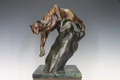 Taking Stalk by Dawn Weimer, Bronze sculpture titled "Taking Stalk", sold Dec 2022