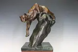 Taking Stalk by Dawn Weimer, Bronze sculpture titled "Taking Stalk", sold Dec 2022