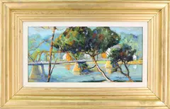 New Hope Bridge by Christopher Willett, Oil on board, sold Dec 2022