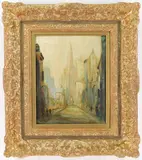 Untitled by Leon Louis Dolice, Oil on board, sold Dec 2022