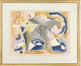 Cavallo e cavaliere astratto by Marino Marini, Lithograph, sold Dec 2022